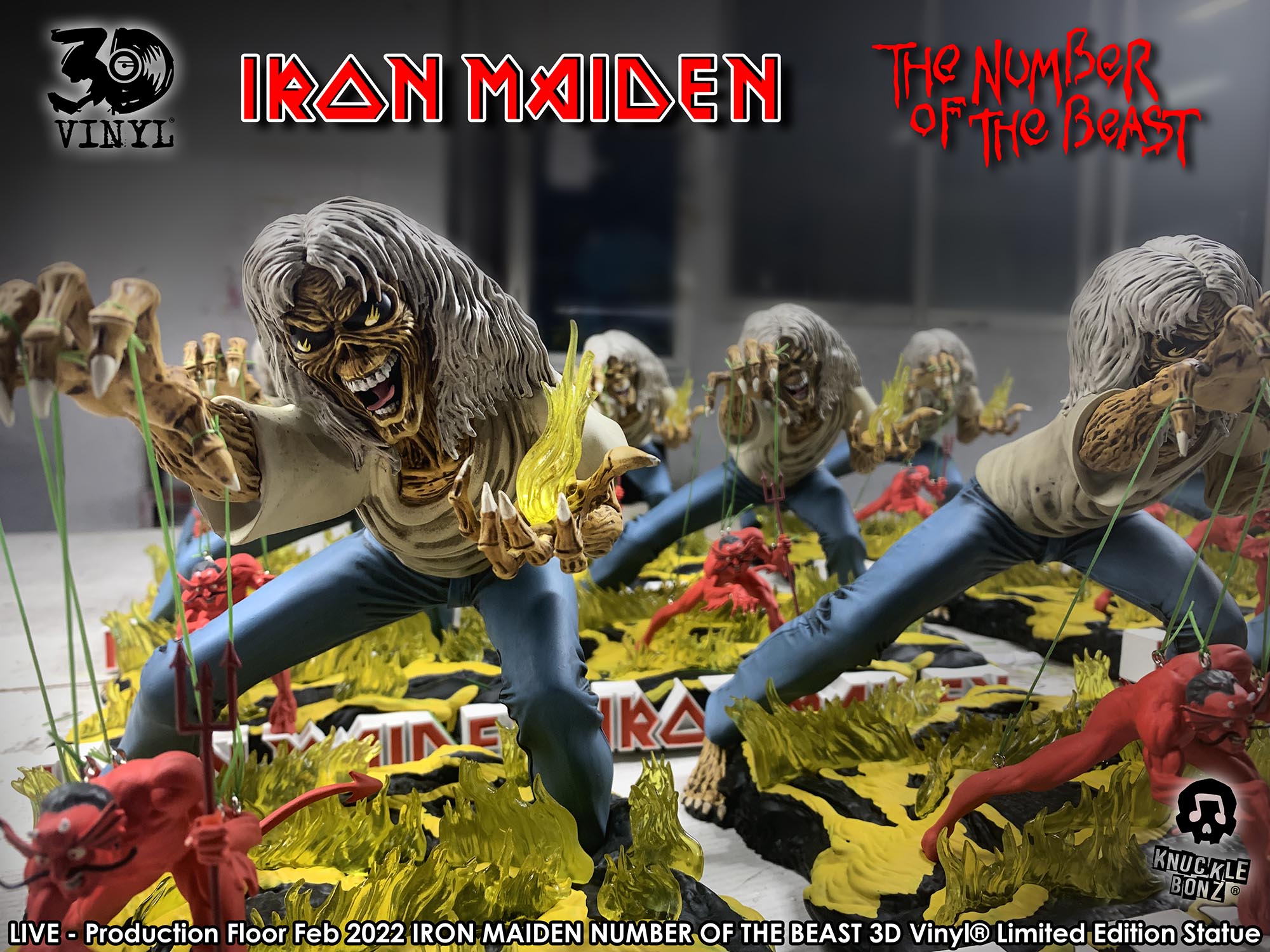 LIVE: From the KnuckleBonz Production Floor - Iron Maiden 3D Vinyl  Number of the Beast